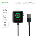AG PREMIUM W12 Magnetická USB nabíječka pro Apple Watch všech generací, 1m, černá