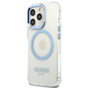 Kryt GUESS Metal Outline MagSafe iPhone 13 Pro/13 modrá