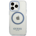 Kryt GUESS Metal Outline MagSafe iPhone 13 Pro/13 modrá