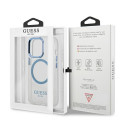 Kryt GUESS Metal Outline MagSafe iPhone 13 Pro/13 modrá