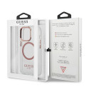 Kryt GUESS Metal Outline Magsafe pro iPhone 13 Pro / iPhone 13 - růž