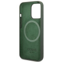 Kryt Guess SILICONE LOGO PLATE MagSafe iPhone 13 Pro - zelená