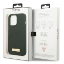 Kryt Guess SILICONE LOGO PLATE MagSafe iPhone 13 Pro - zelená