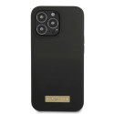 Kryt Guess Silicone Logo Plate MagSafe iPhone 13 Pro – černý