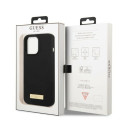 Kryt Guess Silicone Logo Plate MagSafe iPhone 13 Pro – černý