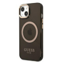 Kryt Guess GOLD OUTLINE MagSafe iPhone 13 - černý