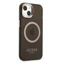 Kryt Guess GOLD OUTLINE MagSafe iPhone 13 - černý
