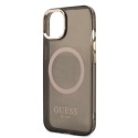 Kryt Guess GOLD OUTLINE MagSafe iPhone 13 - černý