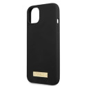 Kryt Guess Silicone Logo Plate MagSafe pro iPhone 13 mini - black