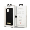 Kryt Guess Silicone Logo Plate MagSafe pro iPhone 13 mini - black