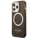 Kryt Guess Gold Outline Translucent MagSafe pro iPhone 13 Pro Max - č