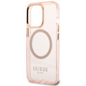 Kryt GUESS Gold Outline Translucent MagSafe pro iPhone 13 Pro Max - pi