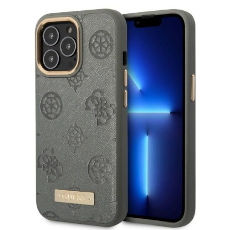 Kryt Guess Peony Logo Plate MagSafe pro iPhone 13 Pro Max