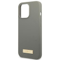 Kryt Guess Silicone Logo Plate MagSafe pro iPhone 13 Pro Max - šedá