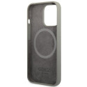 Kryt Guess Silicone Logo Plate MagSafe pro iPhone 13 Pro Max - šedá