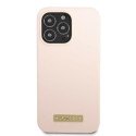Kryt Guess Silicone Logo Plate MagSafe pro iPhone 13 Pro Max - růžov
