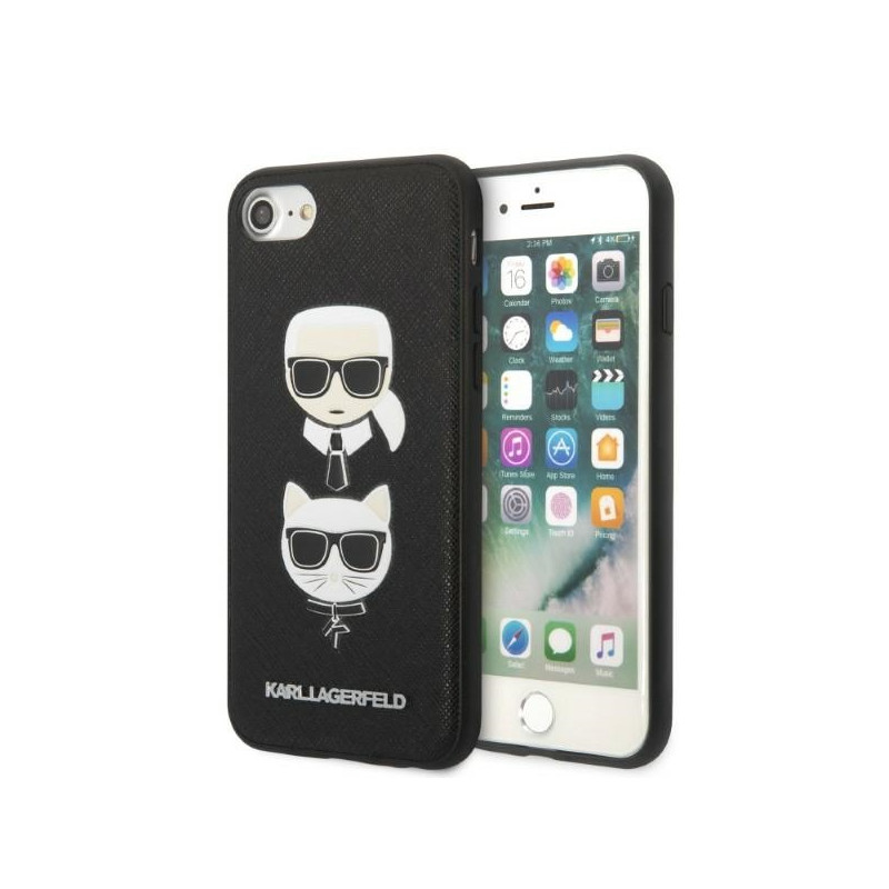 Kryt Karl Lagerfeld KLHCI8SAKICKCBK pro iPhone 7/8 / SE 2020 / SE 2022 - černá