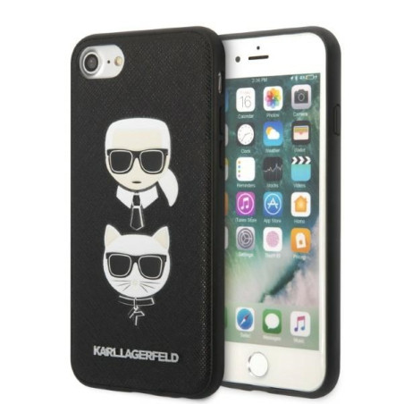 Kryt Karl Lagerfeld KLHCI8SAKICKCBK pro iPhone 7/8/SE (2020/2022) čer