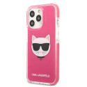 Kryt Karl Lagerfeld CHOUPETTE HEAD iPhone 13 Pro - fuksjový