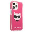Kryt Karl Lagerfeld CHOUPETTE HEAD iPhone 13 Pro - fuksjový