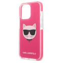Kryt Karl Lagerfeld CHOUPETTE HEAD iPhone 13 Pro - fuksjový