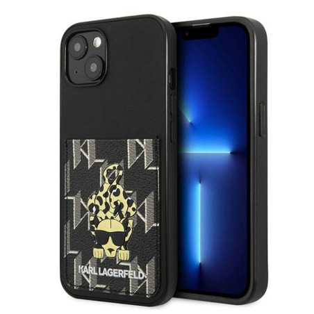 Kryt Karl Lagerfeld KARLIMALS Cardslot iPhone 13 - černý