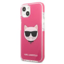 Kryt Karl Lagerfeld CHOUPETTE HEAD pro iPhone 13 - fuchsia