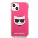 Kryt Karl Lagerfeld CHOUPETTE HEAD pro iPhone 13 - fuchsia