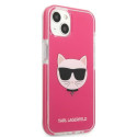 Kryt Karl Lagerfeld CHOUPETTE HEAD pro iPhone 13 - fuchsia