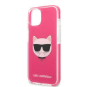 Kryt Karl Lagerfeld CHOUPETTE HEAD pro iPhone 13 - fuchsia
