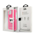 Kryt Karl Lagerfeld CHOUPETTE HEAD pro iPhone 13 - fuchsia