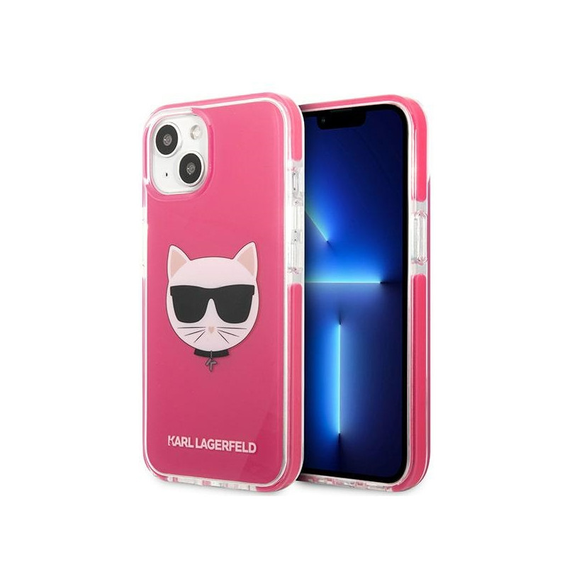 Kryt Karl Lagerfeld CHOUPETTE HEAD pro iPhone 13 mini - fuksjový