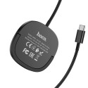 HOCO CW35 Bezdrátová magnetická (MagSafe) USB-C nabíječka se stojánkem, 15W, černá