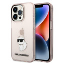 Kryt Karl Lagerfeld Choupette pro iPhone 14 Pro růžová