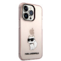Kryt Karl Lagerfeld Choupette pro iPhone 14 Pro růžová