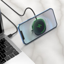 HOCO CW35 Bezdrátová magnetická (MagSafe) USB-C nabíječka se stojánkem, 15W, černá