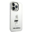 Kryt Karl Lagerfeld CHOUPETTE pro iPhone 14 Pro – transparentní
