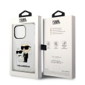 Kryt Karl Lagerfeld KARL&CHOUPETTE pro iPhone 14 Pro - transparent