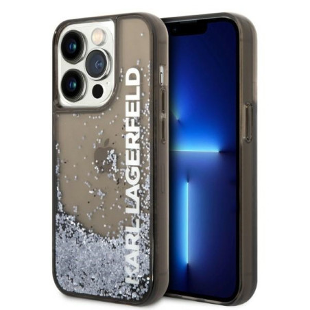Kryt Karl Lagerfeld LIQUID GLITTER ELONG iPhone 14 Pro black