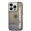 Kryt Karl Lagerfeld LIQUID GLITTER ELONG iPhone 14 Pro black
