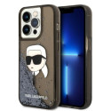 Kryt Karl Lagerfeld Glitter Karl Head pro iPhone 14 Pro