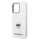 Kryt Karl Lagerfeld Choupette pro iPhone 14 Pro - bílá/bílá