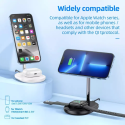HOCO CW40 Bezdrátová MagSafe 20W nabíječka 3v1 pro iPhone, Watch a AirPods, černá