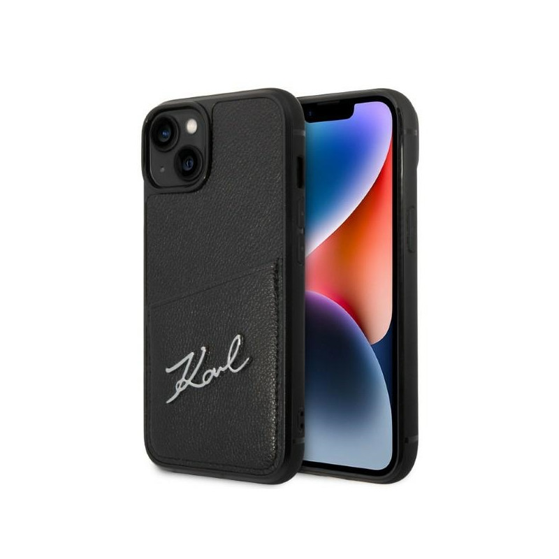 Kryt Karl Lagerfeld SIGNATURE pro iPhone 14 Plus - black