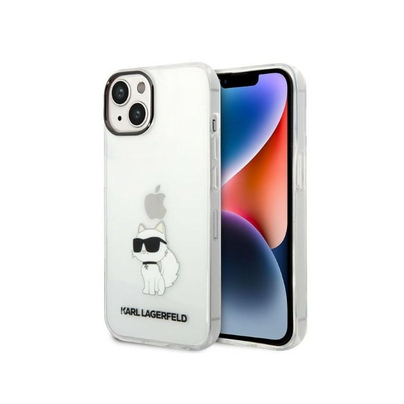 Kryt Karl Lagerfeld CHOUPETTE pro iPhone 14 Plus - transparent
