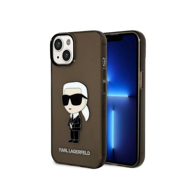 Kryt Karl Lagerfeld IKONIK Karl pro iPhone 14 Plus - černý