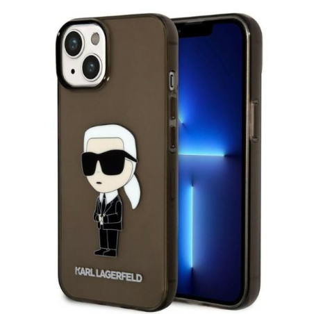Kryt Karl Lagerfeld IKONIK Karl pro iPhone 14 Plus - černý
