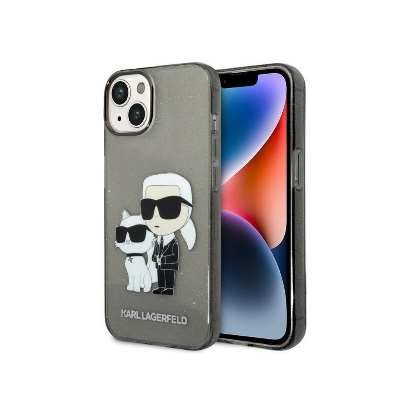 Kryt Karl Lagerfeld KARL&Choupette pro iPhone 14 Plus - černý
