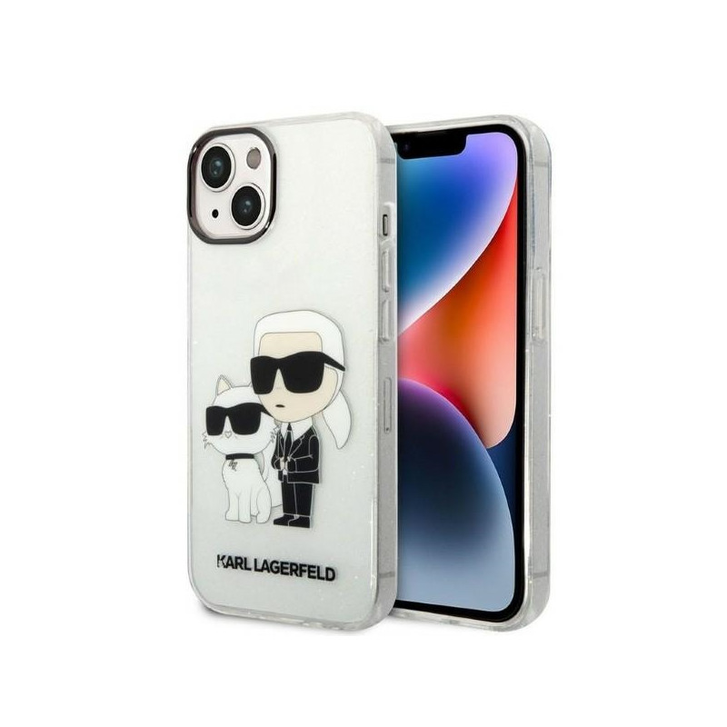 Kryt Karl Lagerfeld KARL&CHOUPETTE pro iPhone 14 Plus - transparent