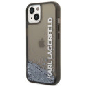 Kryt Karl Lagerfeld LIQUID GLITTER ELONG pro iPhone 14 Plus - černý